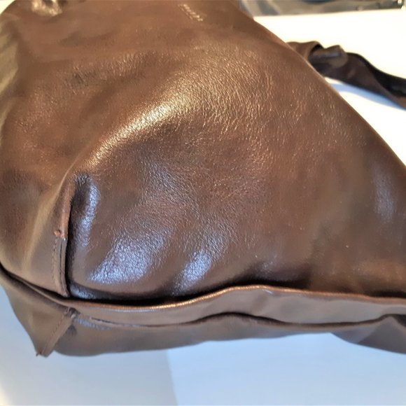 Joanel Chocolate Brown Leather Bag + Scarf 🎁 - Picture 3 of 15